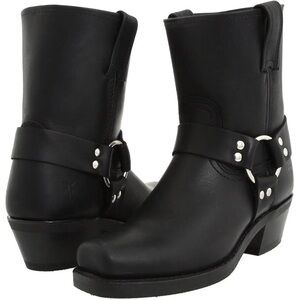 Frye Fryer Harness 8R W Black Leather